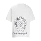 CHH Chrome Heart T Shirts Summer Horseshoe Cross Print Short Sleeve T-Shirt