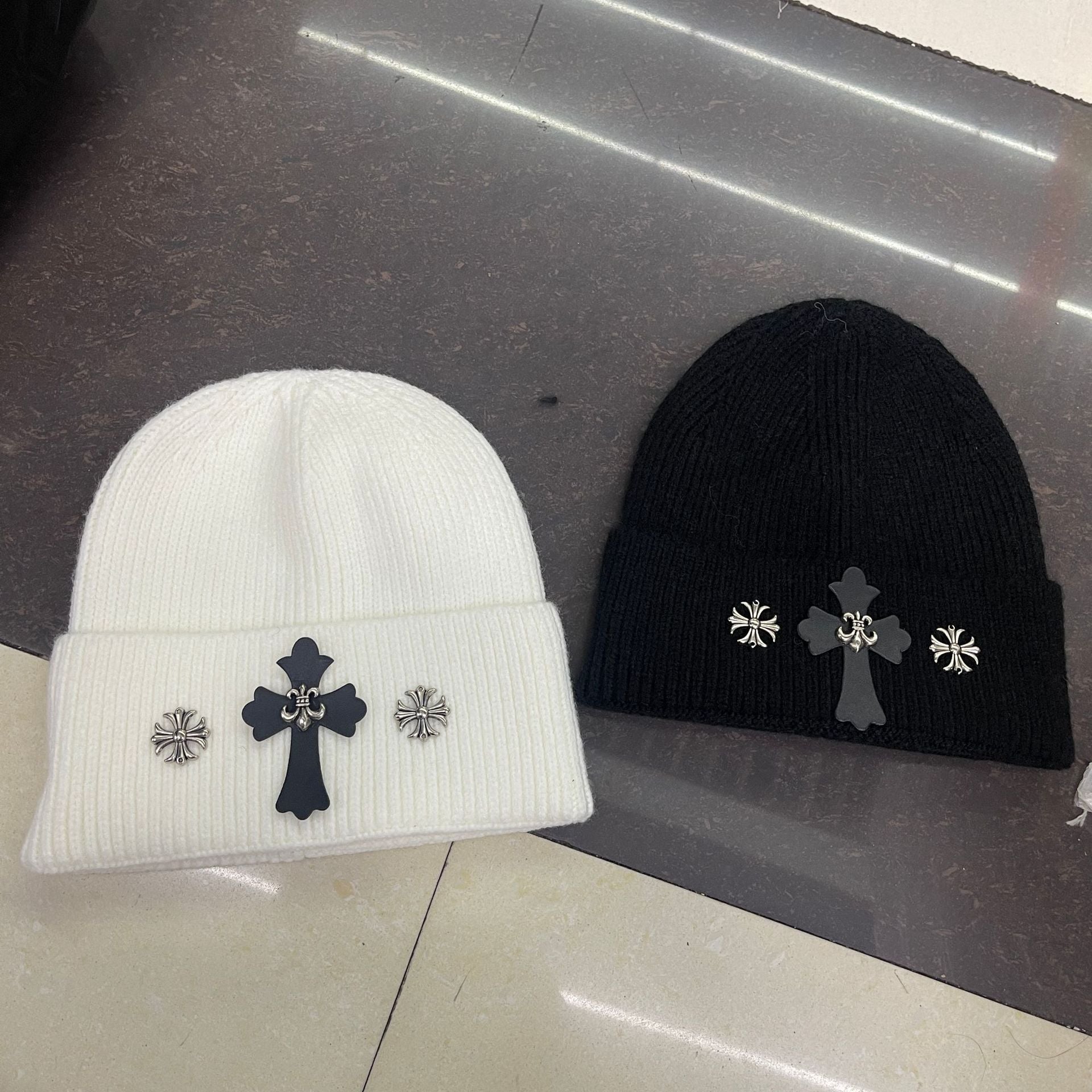 Chrome Heart Beanie Knitted Hat Autumn/Winter Male Female