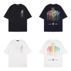 CHH Chrome Heart T Shirts Cross Color Printed Short Sleeve T-Shirt Loose