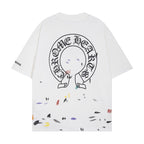 CHH Chrome Heart T Shirts Croix Cross Sanskrit Embroidery Versatile Casual Loose