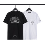 CHH Chrome Heart T Shirts Sanskrit Color Printing Loose Casual Crew Neck Short Sleeve T-Shirt