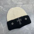 Chrome Heart Beanie Cross Knitted Hat Warm Couple Cold Hat Windproof Ear Protectors
