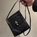 Chrome Heart Leather Bag Women's Bag Fashion Premium Sense