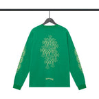 Chrome Heart Hoodie ch Green Phantom Group Cross Letter Print