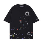 CHH Chrome Heart T Shirts Croix Cross Sanskrit Embroidery Versatile Casual Loose