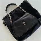 Chrome Heart Leather Bag Shoulder Underarm Bag