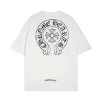CHH Chrome Heart T Shirts Horseshoe Cross Print Short Sleeve T-Shirt