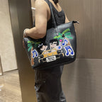 Chrome Heart Leather Bag Embroidered Shoulder Bag Tote Bag