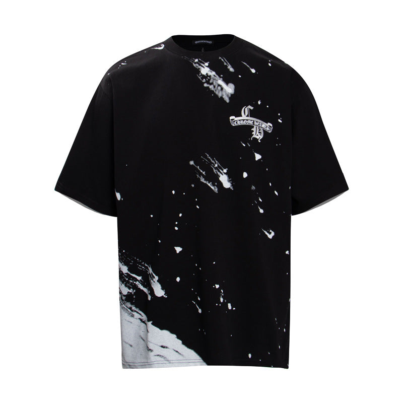 CHH Chrome Heart T Shirts Croix Cross Horseshoe Scroll Sanskrit Short Sleeve