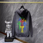 Chrome Heart Hoodie Autumn/Winter Colored Cross Hooded Pullover Sweater
