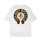 CHH Chrome Heart T Shirts Cross Color Printed Short Sleeve T-Shirt Loose