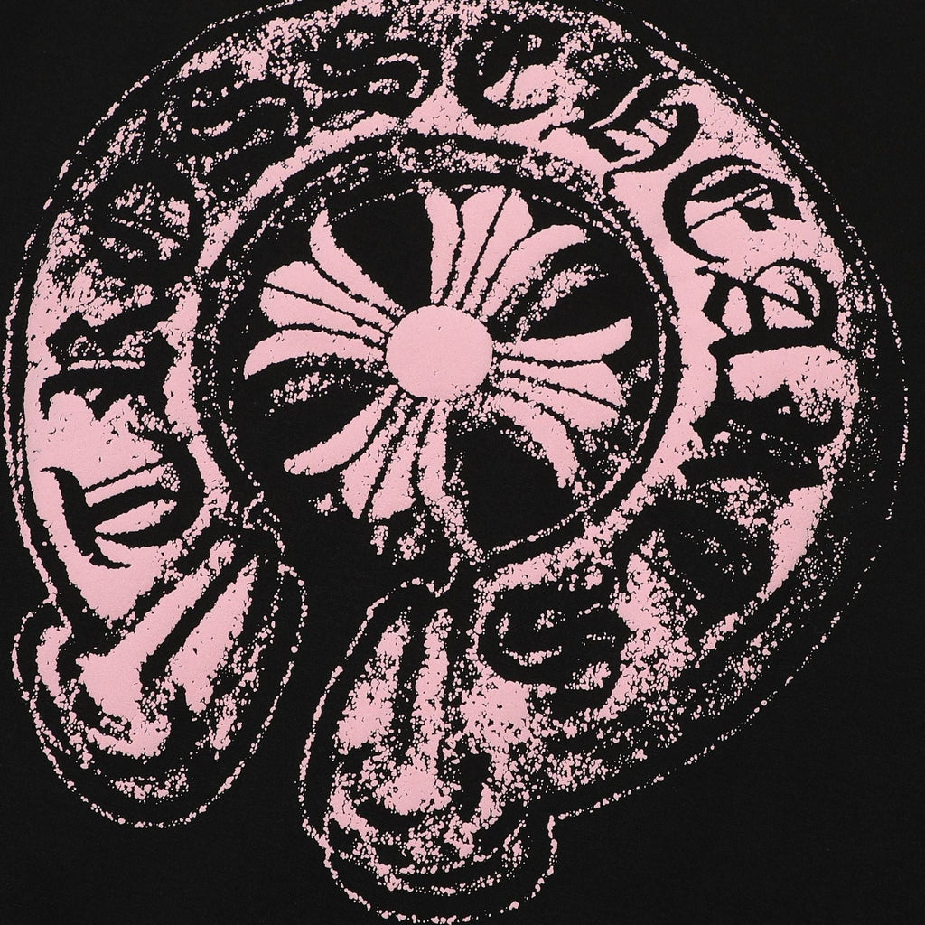 CHH Chrome Heart T Shirts Chrome Hearts Pink Sanskrit Print Short Sleeve T-Shirt