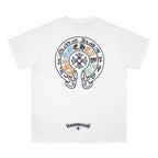 CHH Chrome Heart T Shirts Horseshoe Patch Embroidery Short Sleeve T-Shirt
