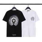 CHH Chrome Heart T Shirts Sanskrit cross logo short-sleeved men's T-shirt
