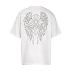 CHH Chrome Heart T Shirts T-Shirt Hot Diamond Angel Wings Cross Cotton Short Sleeve