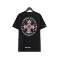 CHH Chrome Heart T Shirts Croix Cross Leather Printed Short Sleeve T-Shirt