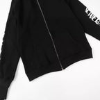 Chrome Heart Hoodie Crowe Cartoon Graffiti Zip Hoodie Jacket Hooded Sweater