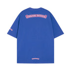 CHH Chrome Heart T Shirts Sanskrit cross print embroidery casual loose