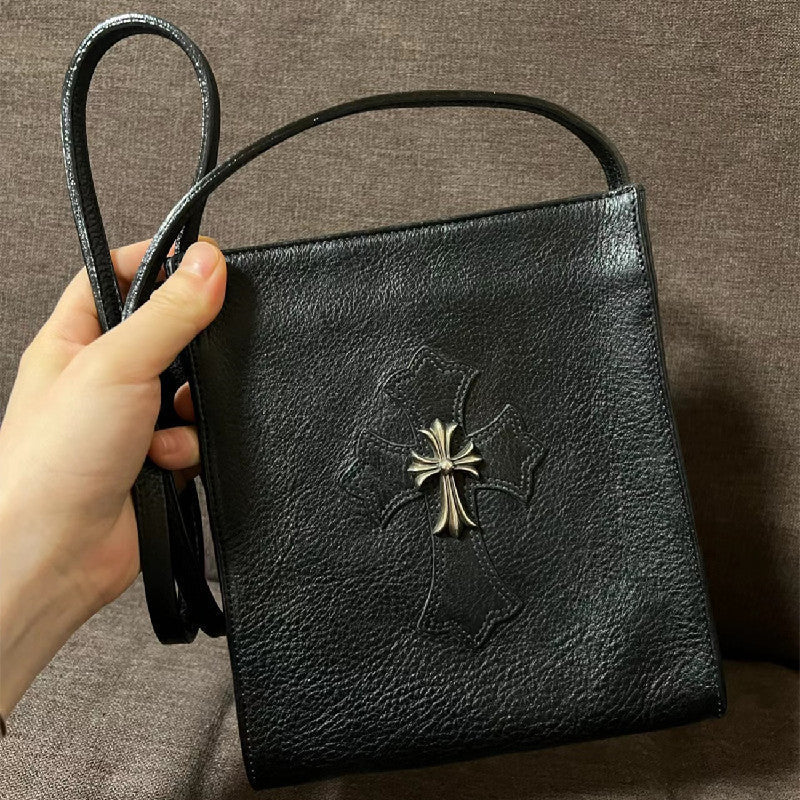 Chrome Heart Leather Bag Women's Bag Fashion Premium Sense