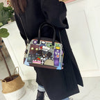 Chrome Heart Leather Bag Fashion Cartoon Print