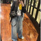 Chrome Heart Leather Bag Backpack Autumn and Winter Backpack