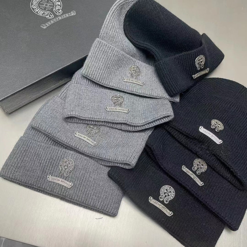 Chrome Heart Beanie Autumn Winter Cold Hat Vintage
